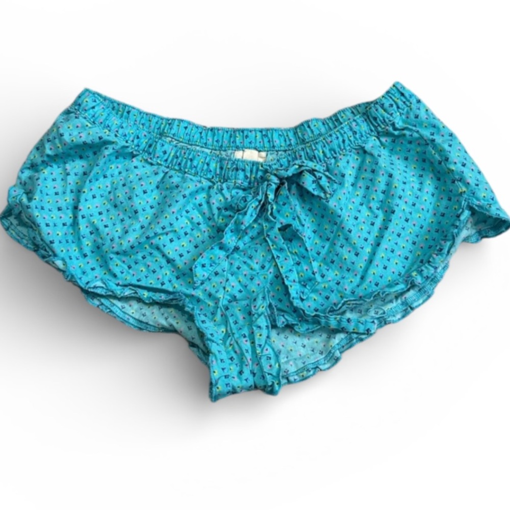 Aerie vintage floral and ruffle pajama shorts